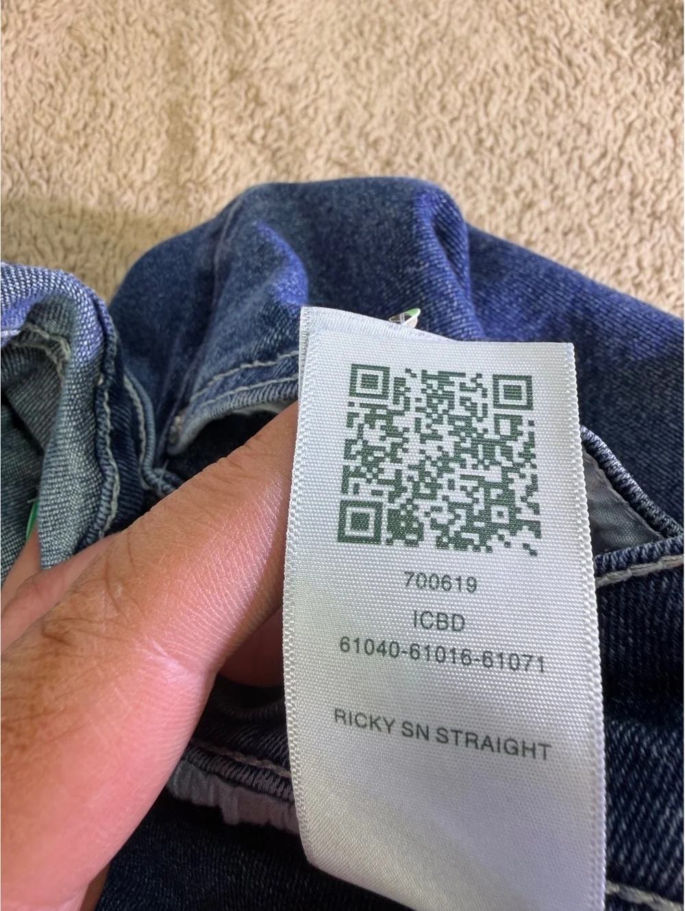 True Religion Ricky Relaxed Straight Jeans Men's Size 36 Blue Denim Actual 40x32